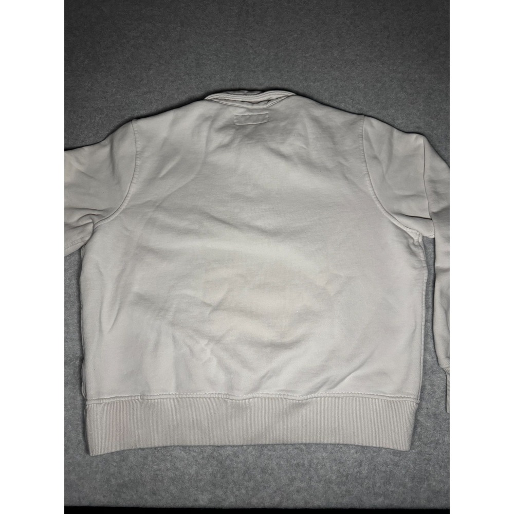 Abercrombie & Fitch Premium Polished White S Collard sweatshirt Preppy Coastal - Picture 10 of 10